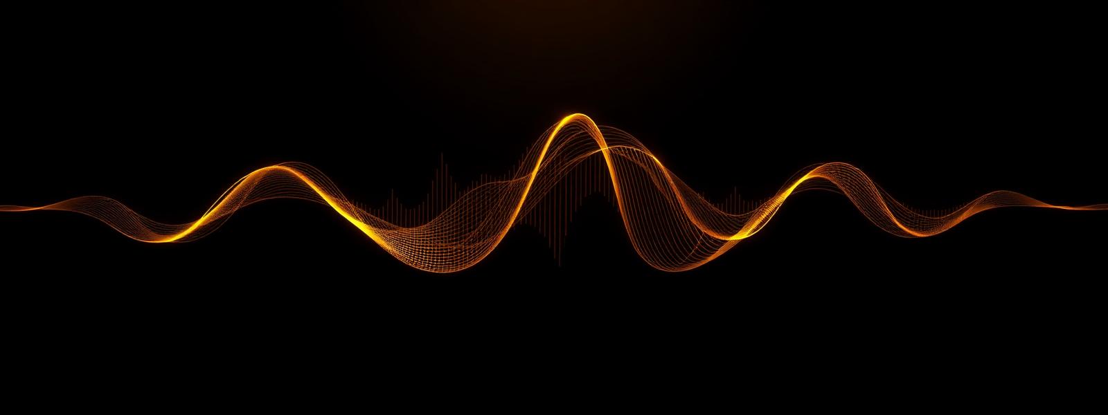 Gold AI voice waveform
